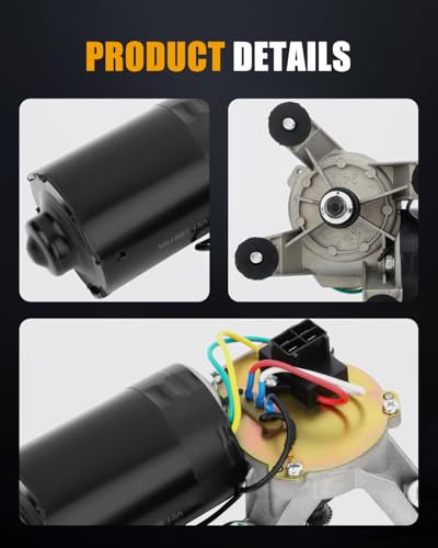 Image of ROADFAR Front Windshield Wiper Motor Fit for Toyota for 4Runner 1989-1995 | Fit For Camry 87-91;For Pickup 89-95|For Supra 86-93|For Tercel 89-92 For Lexus ES250 90-91|Replace 511089144|43-1735|4 Pins