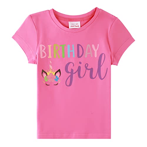 Image of Unicorn Mermaid Birthday Girl Shirt - Casual T-Shirt Top Tee