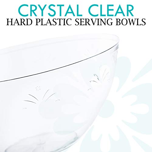 Plasticpro Disposable Round Serving Bowls, Party Snack Or Salad Bowl, Medium Plastic Crystal Clear Pack Of 8 #TOP5