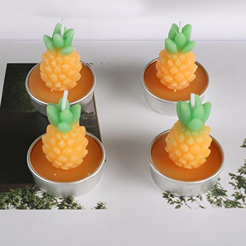 Aboofan 2 Boxes Birthday Summer Spa Candles Decorative Light Shaped Home Tropical Smokeless Orange Cute Restaurant Tealight Handmade Design Tea Delicate For Fruit Giftsorange Pineapple #TOP4