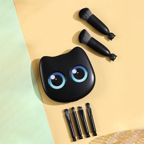 Ensemble d'outils de maquillage miroir en forme de chat boîte de rangement - 6
