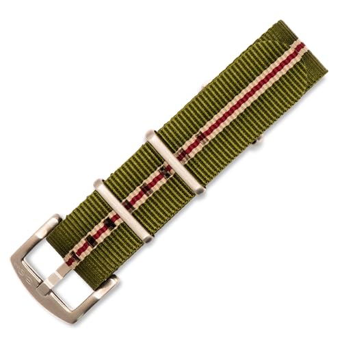 Image of BluShark - Original Collection Military-Style Waterproof Watch Strap, Fits All Timepiece Brands, Durable Nylon Wristwatch Accessories with Stainless Steel Buckle - 18mm, 20mm, 22mm & 24mm Watch Bands