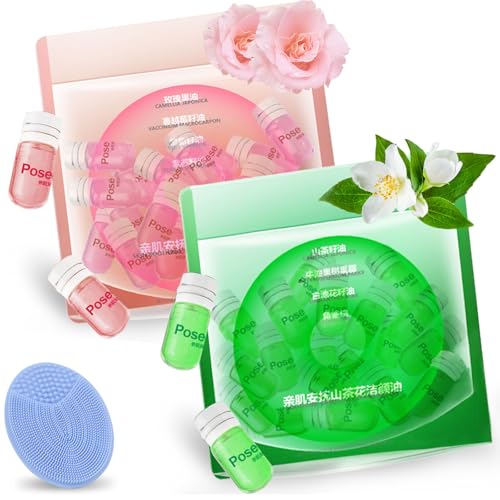 ASHINGNII Mini Makeup Remover Cleansing Oil – Travel-Size for All Skin Types, Quick-Rinsing & Non-Greasy for Waterproof Portable Makeup (2, MIX)