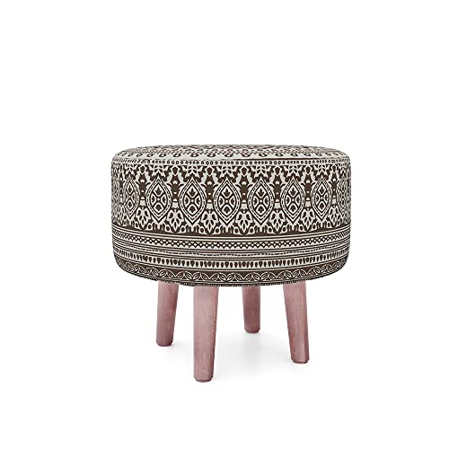 Image of Wakefit Tulum Printed Ottoman (Eva Brown)
