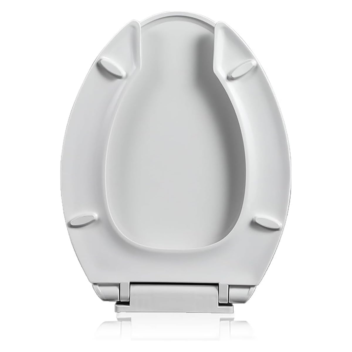 FLYIODFCXV Toilet seat, Commercial Grade with Quick Release Cover Easy Cleaning and White Plastic