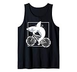 Shark On A Bicycle Cycling Biking Riding Cyclists Gift Tank Top