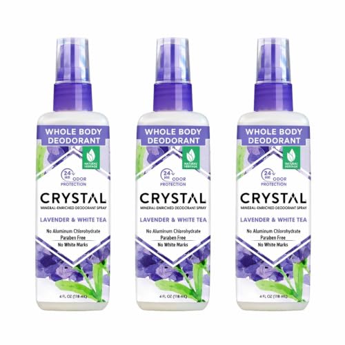 Crystal Mineral Deodorant Spray, 8 oz., 2 Pack, Lavender + White Tea