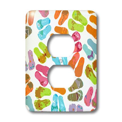 Clapet de prise de courant coloré Abstrait 2 finition premium