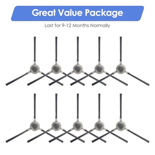 Image of (10 Pack) M2 Pro Replacement Side Brushes Compatible with Lefant M2 Pro / M2S Pro / M1 / M310 / M210 / M210B / M213S Robot Vacuum, Side Brush Kit, Corner Brush Accessories Kit, Vacuum Attachments Brushes