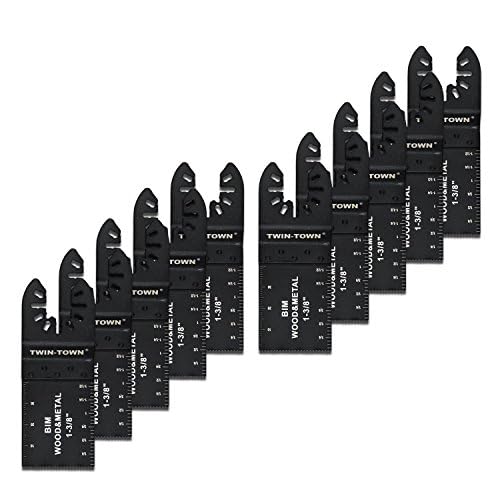 Miniatura 6 de 10 hojas de sierra oscilantes bimetálicas de madera y metal de liberación rápida para Fein Multimaster, Porter Cable, Black&Decker, Bosch Craftsman,