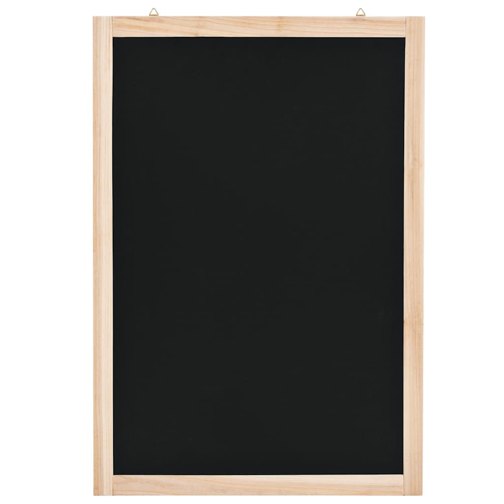 Tablica ścienna z drewna cedrowego, 40 x 60 cm, tablica do pisania kredą do biura, kuchni i pokoju dziecięcego, wytrzymała drewniana tablica do pisania i rysowania w kolorze czarnym