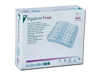 3M TegadermTM Foam – 10 x 10 cm apósito no adhesivo de espuma de poliuretano, paquete de 10 unidades