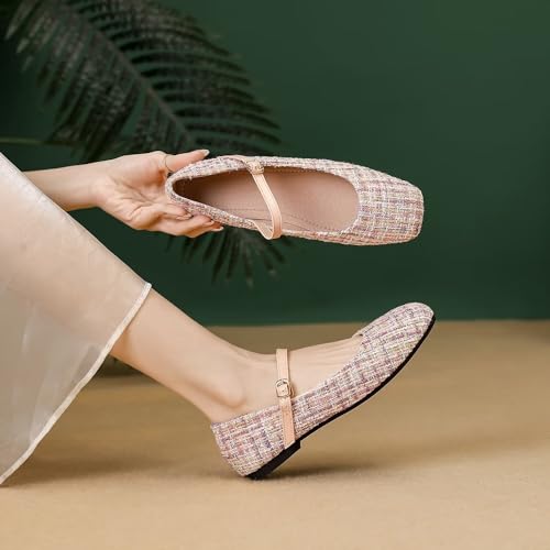 Hee grand Flats for Women, Mary Jane Shoes for Women, Women's Flats, Comfortable Flats Shoes Women, Womens Ballet Flats with Straps, Low Heel Dress Shoes,Womens Flats3