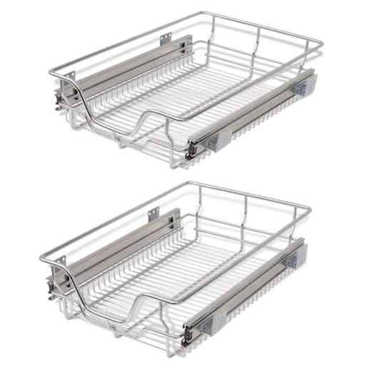 vidaXL Bandejas de Alambre Acero Cromado Extraíbles 2 Uds. Plateado 400 mm