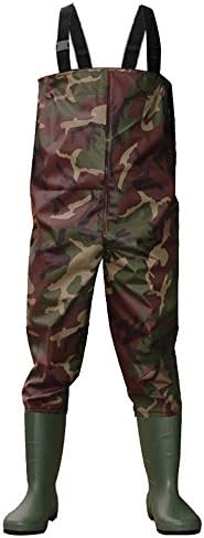 Dirt Boot Camo Nylon Chest Waders 100% Waterproof Carp Coarse Fly Fishing Wader (6 UK, Camo)