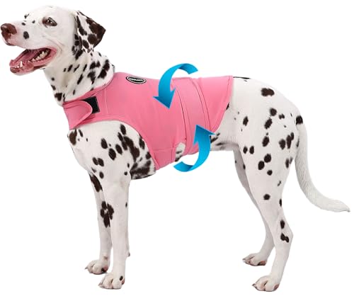 AOOLMOL Dog Anxiety Vest and Shirt, Skin-Friendly Calming Shirt - Thunder Jacket for Pet Vet Visits - Dog Jacket for Thunder, Fireworks, Anti Anxiety Vest for Pet Without Medicine & Training