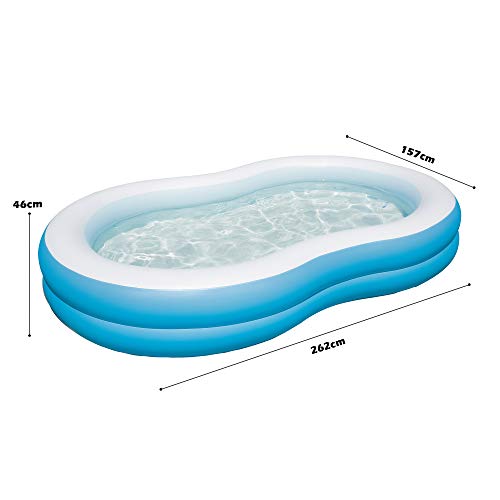 Image of NHR Inflatable Kid's Swimming Pool,Water Pool,Kiddie Pool,Family Pool with 30 Balls (Blue)