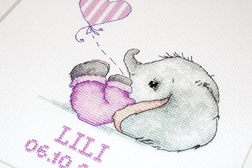 Lucas Cross stitch kit Baby girl