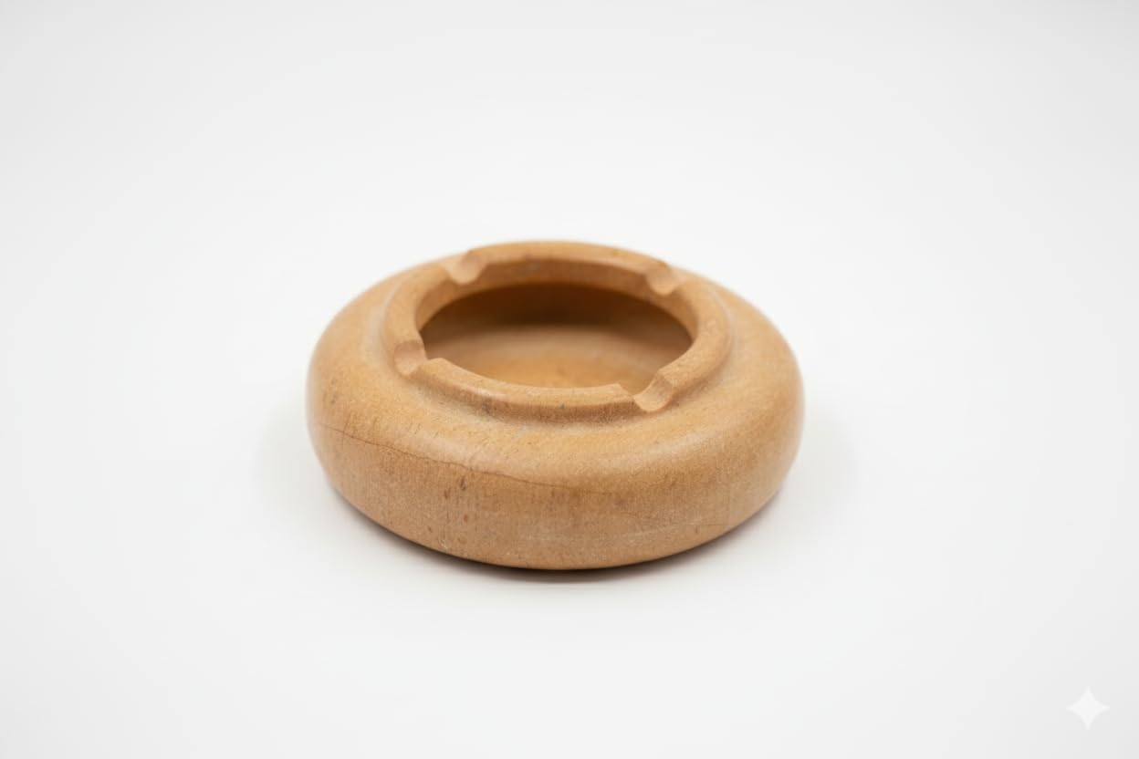Heritage Styles Jaisalmer Stone Ashtray Handcrafted Natural Sandstone Smoking Accessory For Home Office Outdoor Decor Square Traditional Indian Stone Craft 9L x 9W x 2H Centimeters-image-6