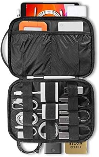 tomtoc Electronic Organiser Bag, Travel Tech Electronics Accessories Organizer Bag for Cables, iPad Mini, Accessories Storage Pouch for external Hard Drive, Cable Kit Management for Gadget