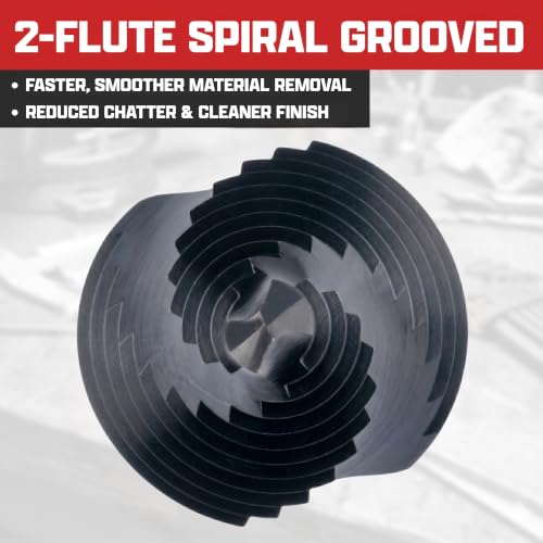 Image of NEIKO 10609B Step Drill Bit, 12 Steps 3 /16 inch to 7 /8 inch Spiral M35 Cobalt, AlTiSiN Coated, 3 /8 inch Tri-Flat Step Bits for Steel, Metal, Wood, Plastic, Unibit Cone Drill Bits, Two Flute