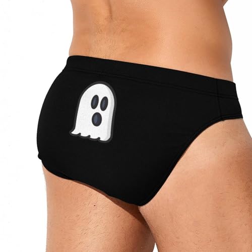 Cartoon Boo Ghost Mens Swim Briefs Bikini Sexy Low Rise Trunks Swimsuit Bathing Suit Beach3