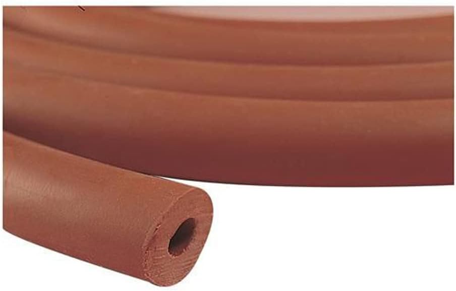 Thomas1901 Gum Rubber Red Extruded Vacuum Tubing, 1" OD x 3/8" ID x 5/16" Wall Thick, 10' Length