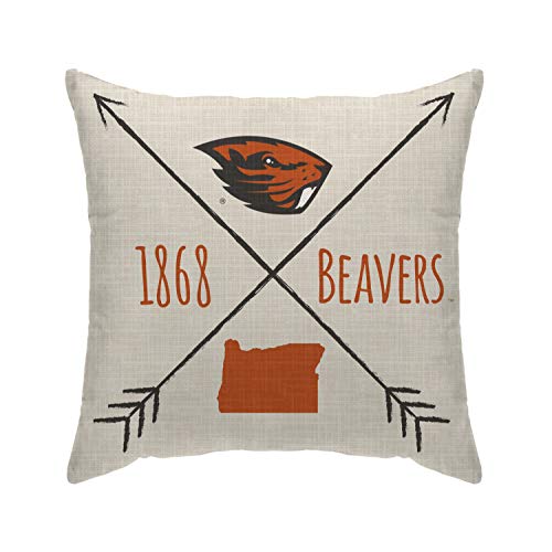 Pegasus Sports NCAA Cross Arrow Decorative Throw Pillow- Oregon State Beavers