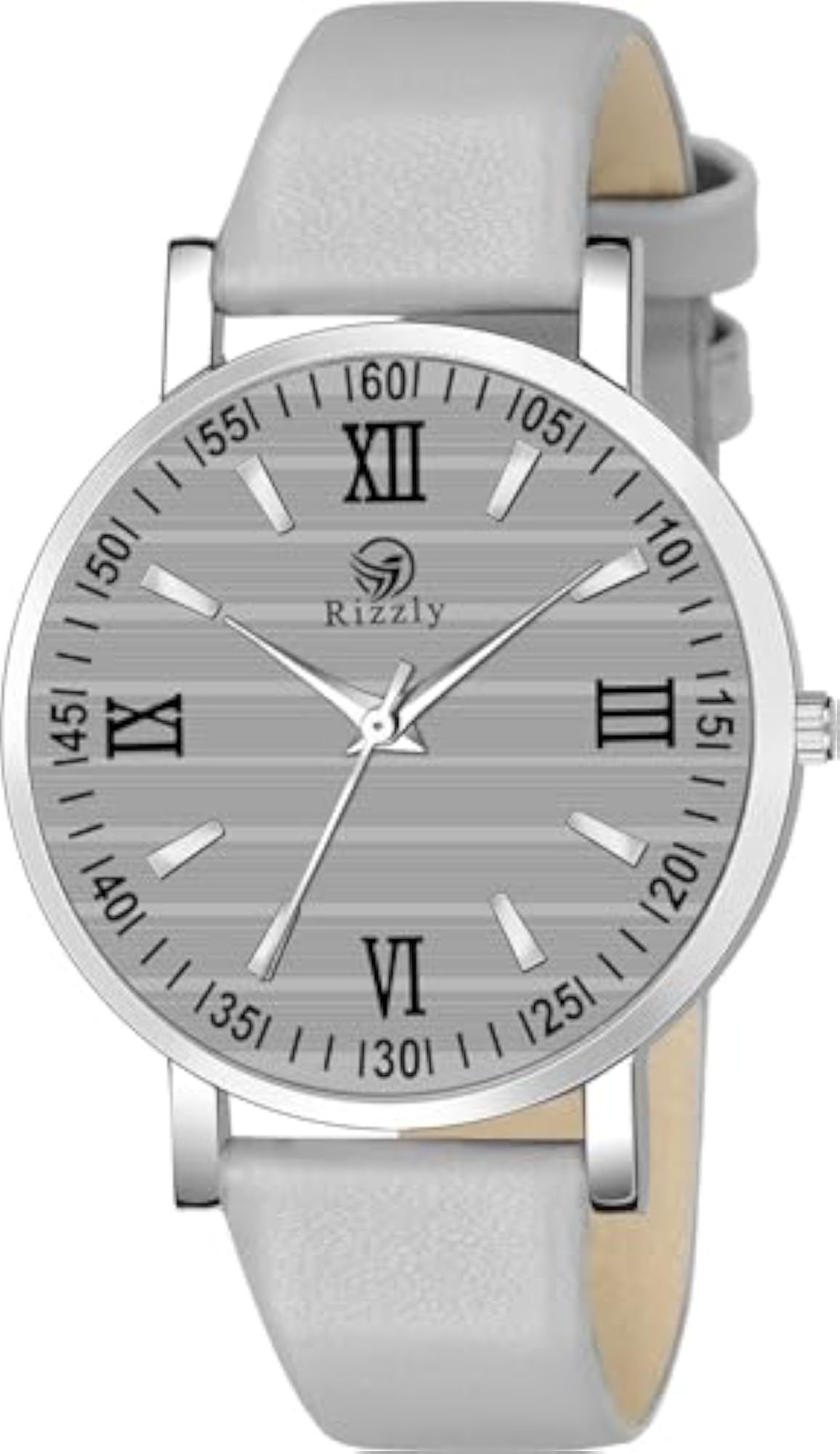 Girls Grey Linear Designed Designer Analog Wrist Watch