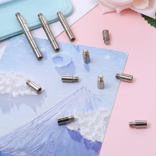 20PCS Scrapbook Extension Posts Album Accessories Extension Post Replacement for Binding Extending Post-bound Refillable Photo Album Scrapbook Screws Craft Diy Refill Pages (12 mm/ 0.47 Inch) - Thumbnail 4