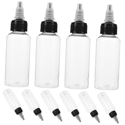 NULYLU 10stücke Kleine Plastikfarbflasche Mit Verschluss Farbbehälter Für Malerei Pigmentflasche Zum Mischen Von Öl Und Farbe Geeignet Für Airbrush Und Modellbemalung