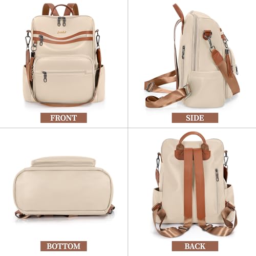 Image of PU Leather Backpack Purse for Women Travel Convertible Shoulder Tassel Bag Ladies Work Travel Handbags
