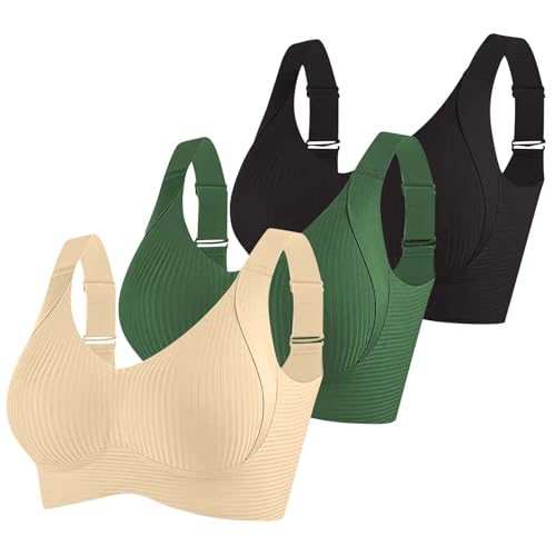 3er Pack Damen Push Up BH ohne Bügel aus Baumwolle Sexy und Bequem mit Starkem Halt für Große Brüste Verstellbarer Bra Set in Klassischem Design 3er Pack Damen Push Up BH ohne Bügel aus Baumwolle Sexy und Bequem mit Starkem Halt für Große Brüste Verstellbarer Bra Set in Klassischem Design