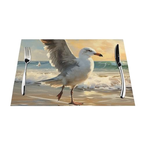 Sets de table de cuisine 45x30 cm en PVC durable et lavable - 8