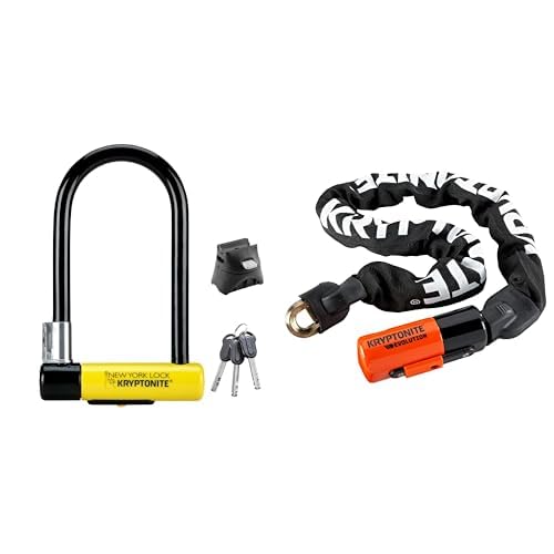 Amazon.com : Kryptonite Heavy Duty Key Lock, Black/Yellow, 4in x