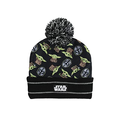 Image of Star Wars Mandalorian Boy's Cuff Beanie & Gloves Set