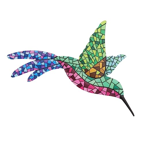 Colibri d'art en fer décor suspendu d'extérieur et décoration murale maison