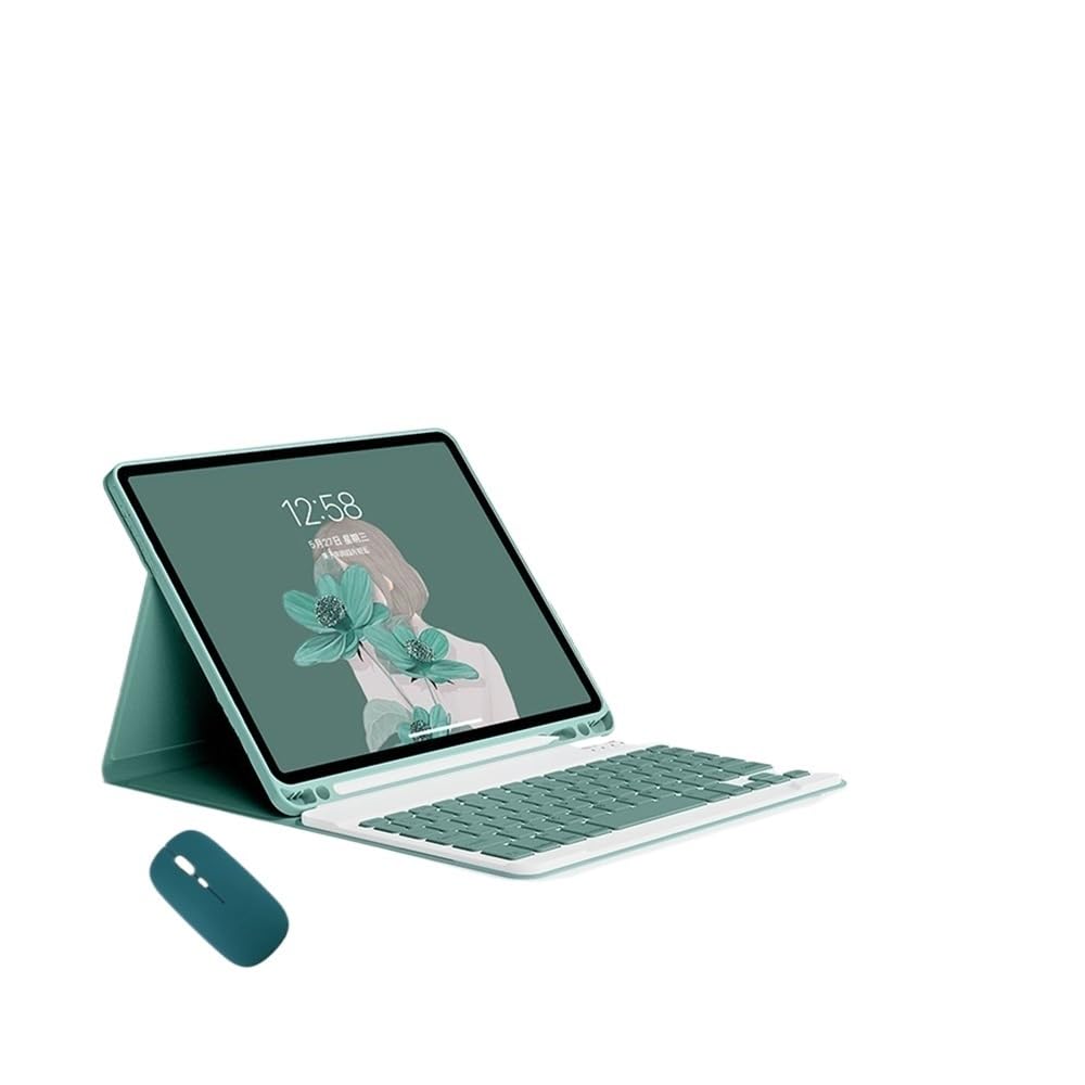 Teclado iPad Air 5 y funda de cuero con ratón bluetooth 10.9 7