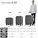 Mixi Luggage Suitcase with Spinner Wheels, 24'' Checked Travel Luggage Aluminum Frame PC Hardside with TSA Lock & Cover - Rock Gray