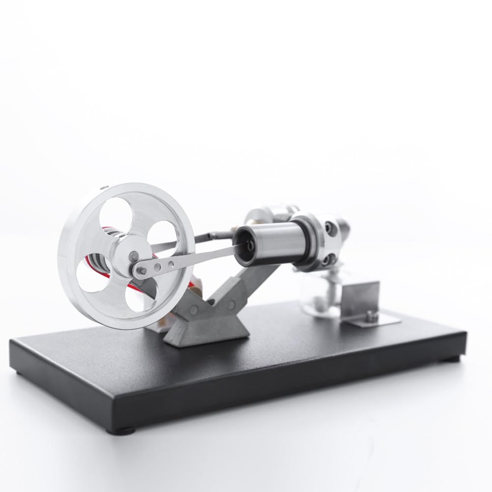 Kit di Modello di Motore Stirling con Luci LED - Assemblaggio Fai-da-Te di Parti Individuali - Giocattolo Educativo di Fisica per Bambini
