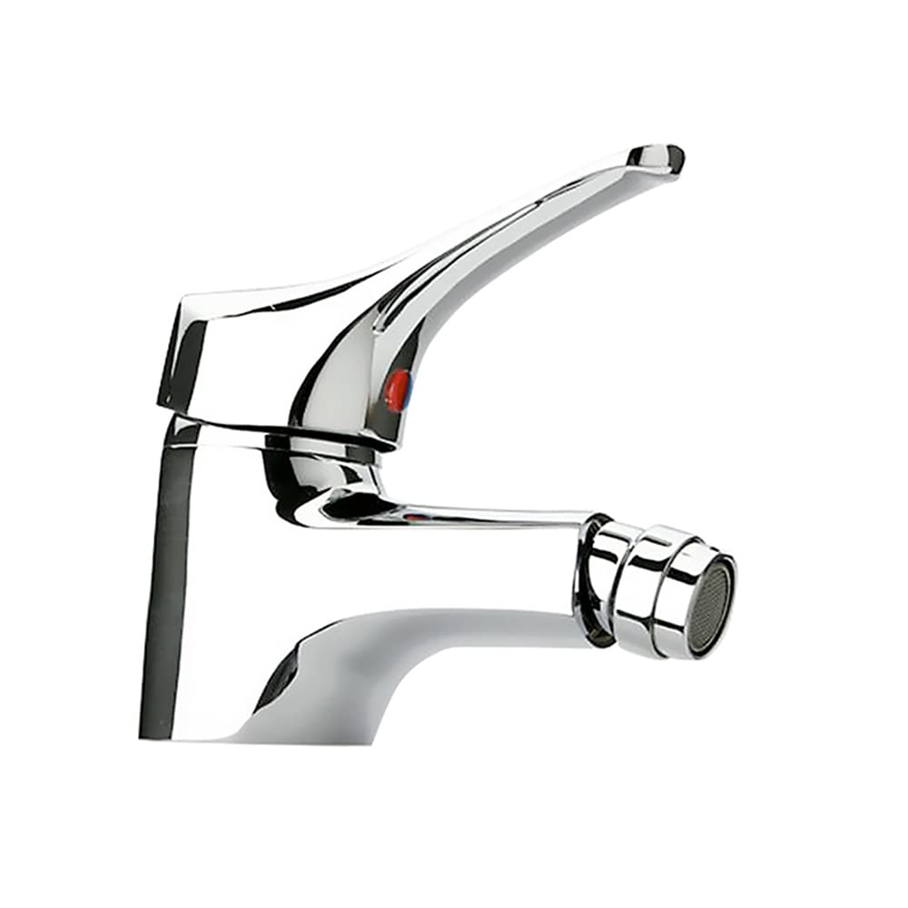 Inbagno Set rubinetti miscelatori lavabo e Bidet cromati, Scarico Incluso, Piralla Serie Ariel (Set Lavabo e Bidet)