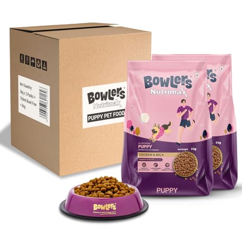 Bowlers Nutrimax Puppy Dry Dog Food | Chicken & Milk |3 kg Pack o...