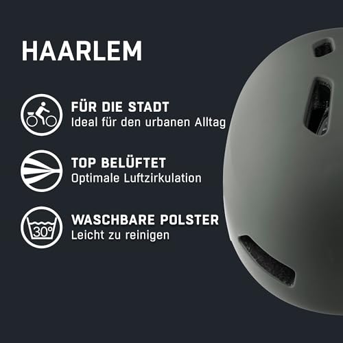 Alpina HAARLEM - Robuster, sicherer und Individuell Anpassbarer & Leichter Urban Fahrradhelm Für Erwachsene – Bild 3
