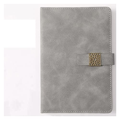 Cahiers A5 Business Notebook Agenda Style Vintage Fermeture Magnétique Papeterie Fournitures de bureau ( Color : Grey1 , Size : A5 ) Cover