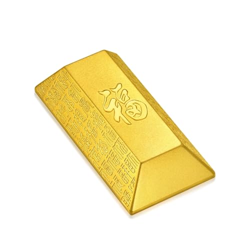 CHOW SANG SANG 999.9 24K Solid Gold Brick Blessings Chinese Gifting Decorative Item for Women & Men...