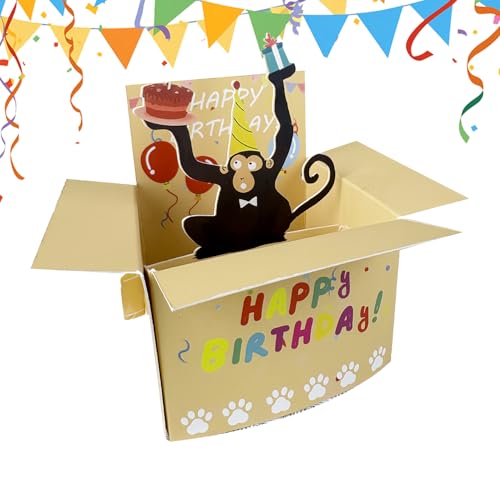 3D 飛び出す誕生日カード - ユーモア飛び出すバースデーカード,面白い誕生日グリーティングカード 女性 男性 大人 子供 友達 家族 プレゼント