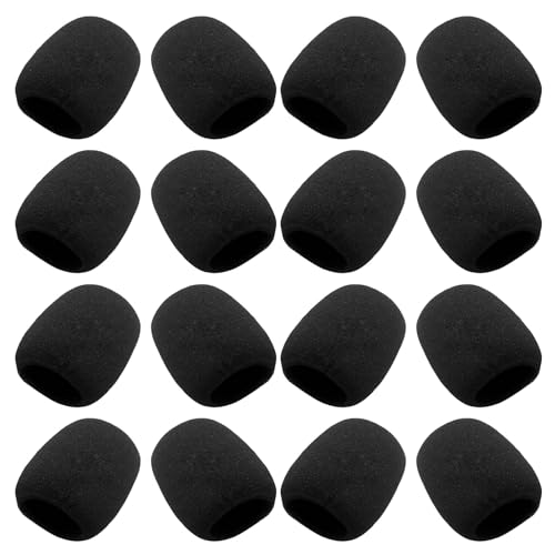 Alipis 18pezzi Filtro Anti-pop per Microfono Schermo Antivento Nero Calza per Microfono Portatile Protezione da Polvere e Umidità Compatibile Registrazione Vocale Canto e Presentazione