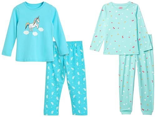 Image of Amazon Brand - Symbol Girls Night Dress | 100% Cotton T-Shirt & Pajama Set | Full Sleeves | Age 2-12 Years