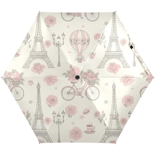 Parapluie de voyage rose floral GAIREG idéal pour vos sorties et balades