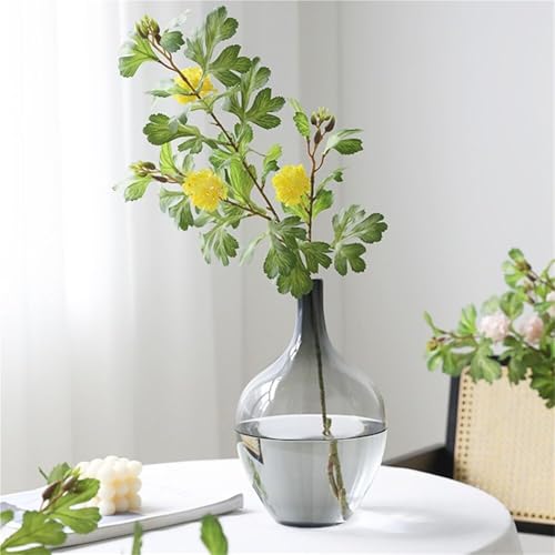 Vase en verre noir de 11 pouces pour masquer l'eau trouble des fleurs